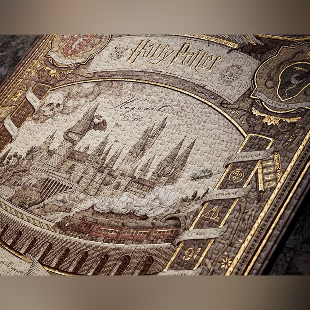 Harry Potter Theory11 Warner Bros. Hogwarts Castle Puzzle Brown and Gold new - Picture 3 of 4